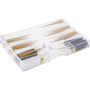 Sunnylife - Games Lucite Backgammon - Acrylaat Kunststof - Goud