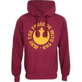 Uniseks Hoodie Star Wars May The Force Be With You Bordeaux - XXL
