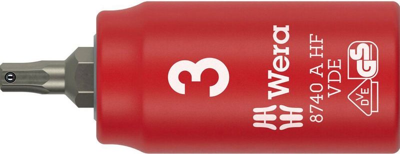 Wera - 8740 B VDE HF Zyklop Bitdop Geïsoleerd - 1/4 - 3 mm