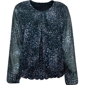 Pink Lady blouse blauw print LM - maat L