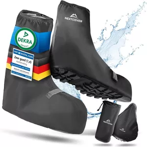 Ydfagak Siliconen overschoenen, waterdichte schoenovertrek, herbruikbare anti-slip overschoenen, geschikt voor regen, sneeuw, woeste stranden en smalle wegen, L (maat 39-42), zwart