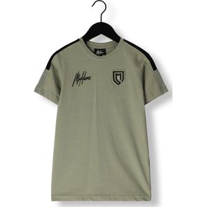 Malelions Transfer T-shirt Polo's & T-shirts Jongens - Polo shirt - Taupe - Maat 140