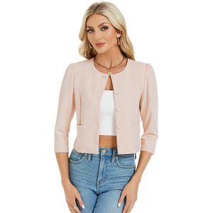 Blazer Elegante damesblazer slim fit voor dames Gebroken wit L