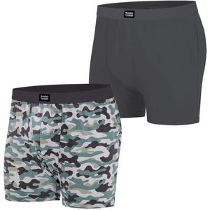 ATLAS FOR MEN - Set van 2 originele stretch-boxershorts - Heren - Verkrijgbaar in grote maten - L