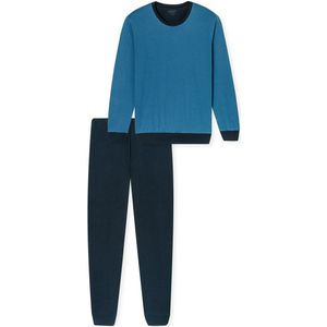 Uncover by Schiesser Lange pyjama manchetten aquarium - UNCOVER Heren Pyjamaset - blauw