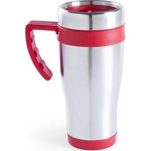 Roestvrijstalen thermo beker rood 500 ml