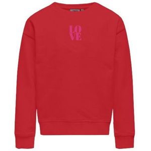 ONLY KOGDITTE LIFE COLOUR CS SWT Meisjes Trui - Mars Red Love/Fuchsia Purple