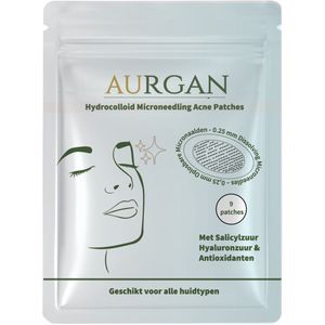 Aurgan – Microneedling Acne Patches - Micro Needle & Hydrocolloid - 9 Patches - met salicylzuur, tea tree oil en hyaluronzuur - acne pimple darts - microneedle