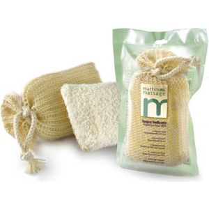 Badspons - Dubbele Actie - Katoen - Sisal - Latex Vrij - Dermatologisch Getest