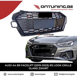 Audi A4 B9 Facelift (2019-2023) RS Look Grille Glans Zwart