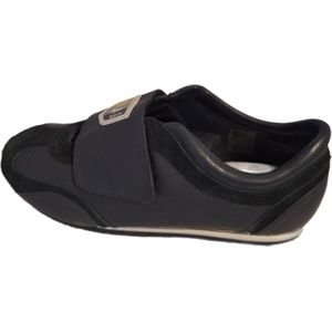 D&G 1 STRAP DARKBLEU SNEAKER IN LEER EN SUEDE SIZE 40