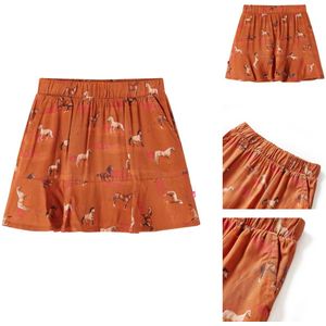 vidaXL Kinderrokje - Kinderrokjes - Kinderkleding - Kinderkled - Kinderrokje 104 cognackleurig