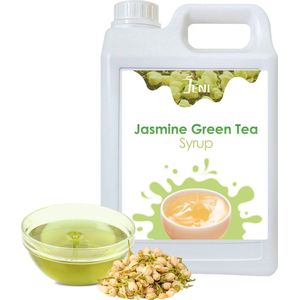 Limonade | Bubble Tea Syrup | Smoothie Basis | Cocktail Syrup | Dessert Syrup | JENI Jasmine Green Tea Syrup - 2.5 Kg （with a free pump）