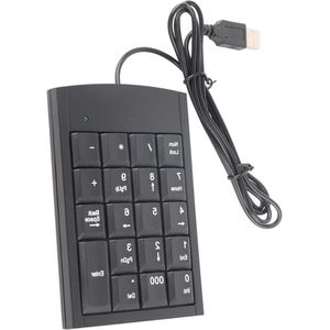 Allecto plus - Numeriek toetsenblok met mini-USB voor pc en laptop, compact design, zwart - Compatibel met I-OS, And-roid - 19 toetsen - Ultradun en hoogwaardig