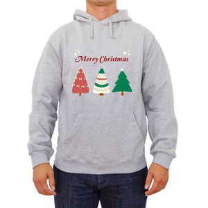 Kersttrui | Foute kersttrui dames | Foute kersttrui heren | Kerst hoodie | Kerstcadeau | Maat L | Grijs | Fotofabriek