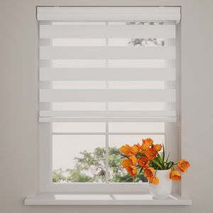 Radeco® Duo Rolgordijn - Splendid - Lichtdoorlatend - Wit - 50 x 130 cm