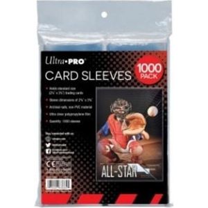 Ultra Pro Clear Card Sleeves for Standard Size Trading Cards 1000 stuks - 2.5"" x 3.5