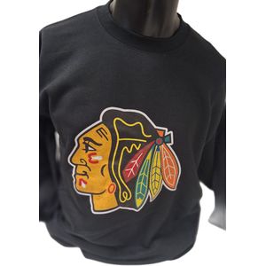 BLACKHAWKS - CREWNECK-SWEATER-BLACK-4XL