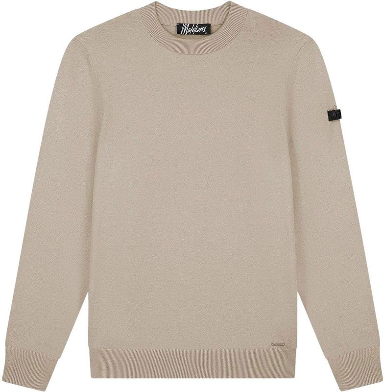 Malelions - Knitted Crewneck - Sand - Gebreide Trui