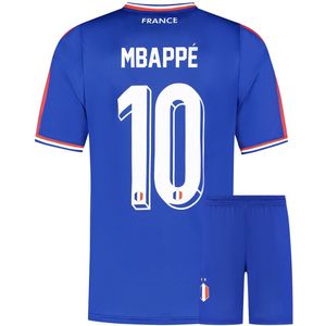 Frankrijk - Mbappe Tenue Thuis - Voetbaltenue - Kinderen - Shirt en Broekje - Jongens en Meisjes