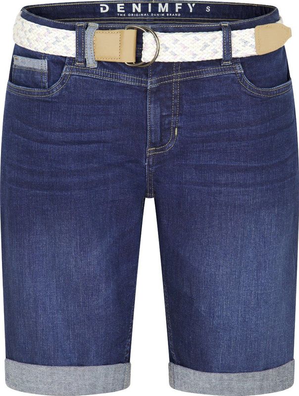 DENIMFY - DFLena - Korte Broeken - Blauw - Regular Fit