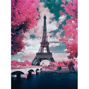 Schilderen op nummer Eiffeltoren - 40x50 cm - Compleet Pakket - Geen Frame