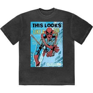 Marvel Spider-Man - Looks Like A Job For Spiderman Heren T-shirt - 2XL - Zwart