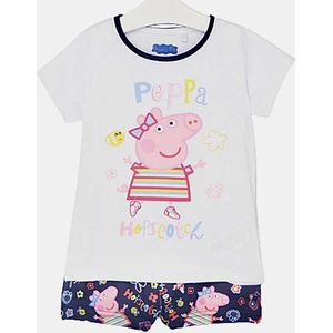 Peppa Pig Set / Shortama - Navy/Wit - Maat 104