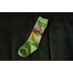 Pesail kinder paardrijsokken - Lime/ geel/ beige - maat 19/22