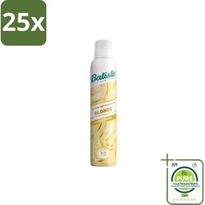 25 x Batiste - Hint of Colour Light Blond - Droogshampoo - Verfrist en Verlevendigt Lichtblond Haar - 200ml - Grootverpakking - Droogshampoo - Blond Haar - Haarverf - Haarverfrisser - Haarvolume