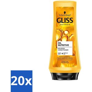 Gliss - Hair Repair - Conditioner Oil Nutritive voor Intensieve Voeding - 200 ml - Bulkverpakking - 20 stuks