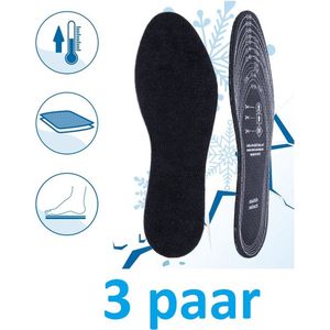 Set van 3 paar fleece geïsoleerde winterlaars inzetstukken - maat: 32 - 46 , Binnenzolen van latexschuim en POLAR-stof bieden uitstekende isolatie tegen kou en overtollige transpiratie. Ze houden je effectief warm en bieden comfort.