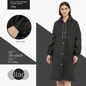 Regenjas - Lichtgewicht - Waterdicht EVA - Unisex - Met Capuchon en Drukknopen