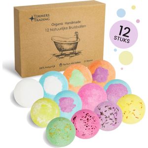 Bruisballen voor bad – XL maat – 12 unieke geuren en kleuren – 100% Natuurlijk - bruisballen kind