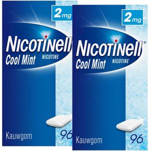 Nicotinell Kauwgom Cool Mint 2mg - 2 x 96 stuks