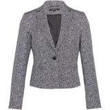 comma - Indoor-Blazer - Visgraatmotief - Gevoerd - Korte Lengte