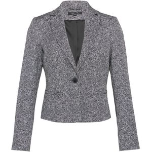 comma - Indoor-Blazer - Visgraatmotief - Gevoerd - Korte Lengte