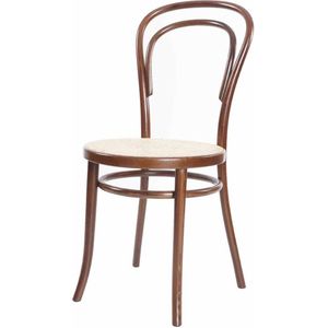 Fameg Vienna Thonet No. 14 Eetkamerstoel - Hout - Rotan Zitting - Design - Bistrostoel - Walnoot