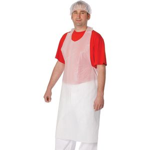 Schort wegwerp Vyara wit (100 st) onesize