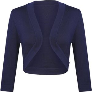 Korte cardigan voor dames - Elegante gebreide bolero met 3/4 mouwen en V-hals