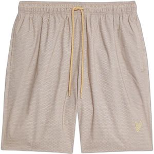 Lyle & Scott Geo Motief Geprinte Zwemshorts - Stealth Bruin