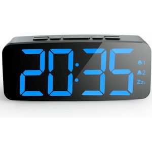 YUCONN Wekker - Wekker Kinderen - Kinderwekker - Grote LED Cijfers - Wekkers Digitaal - Dimbaar Display - Sleeptimer