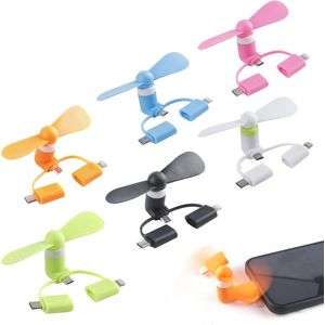 3-in-1 Mini Telefoonventilator - Draagbare USB Koeler met Roterende Functie