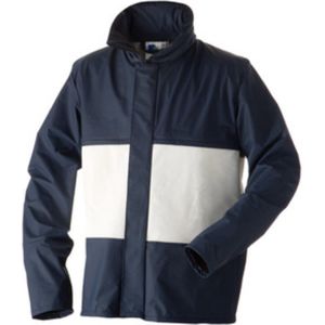 Dolfing regenjas Durban dames blauw-wit M