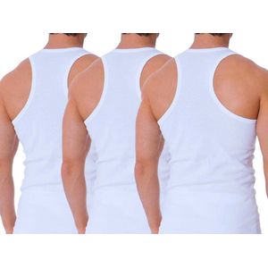 SQOTTON - Halterhemd - Wit - 100% Katoen - 3 Stuks