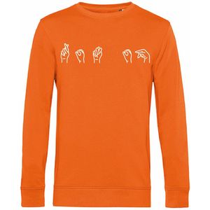 7431 - Sweater - Gebarentaal; Rot op-Pure Orange-L