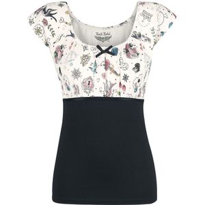 Rock Rebel by EMP Zwart-wit t-shirt met print - Dames - S