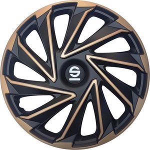 Sparco Wieldoppen Varese 15 Inch Rvs Zwart/goud Set Van 4