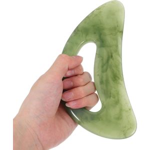 Grote Gua Sha Body Massager met Handvat - Anti-Cellulite - Gua Sha Massager - Pijnverlichting - Ontspanning - Gua sha steen - Massagehulpmiddel - Schoonheidscadeau - Voor Cellulite, Spierontspanning en Lymfedrainage - Groente