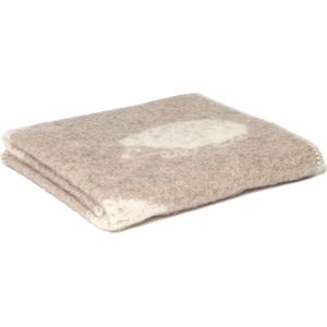 WOOOL® | Wollen Babydeken | HEDGEHOG (Lichtbruin) | 65x90cm | Kinderdeken | 80% Nieuw-Zeelandse Wol - 20% Katoen | Dekentje